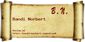 Bandi Norbert névjegykártya