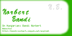 norbert bandi business card